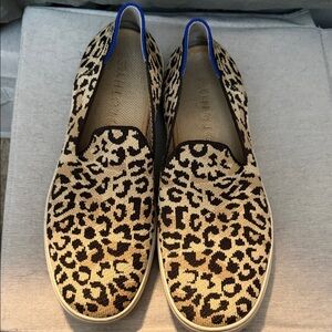 Rothy's Black and Tan Leopard Flats